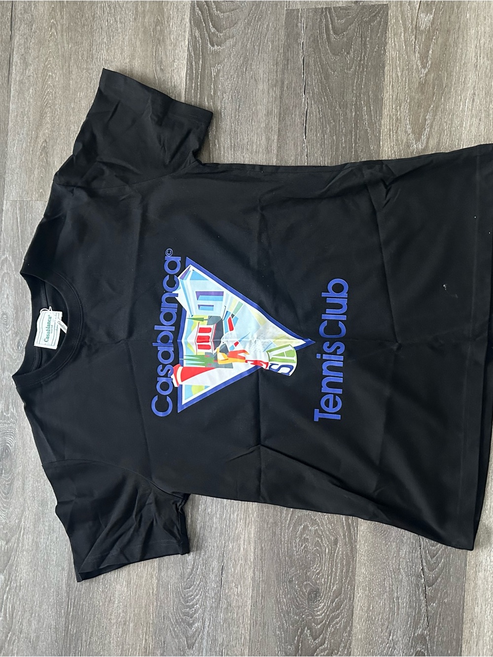 Casablanca Kids' Black Tennis Club Graphic Tee
